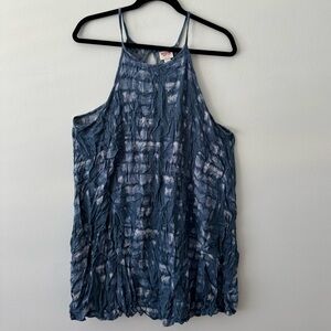 Women’s blue tye dye casual dress